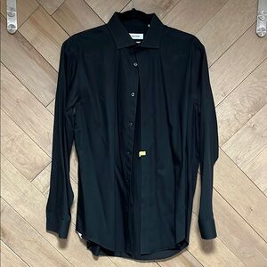 Calvin Klein Black Dress Shirt Classic Formal Design